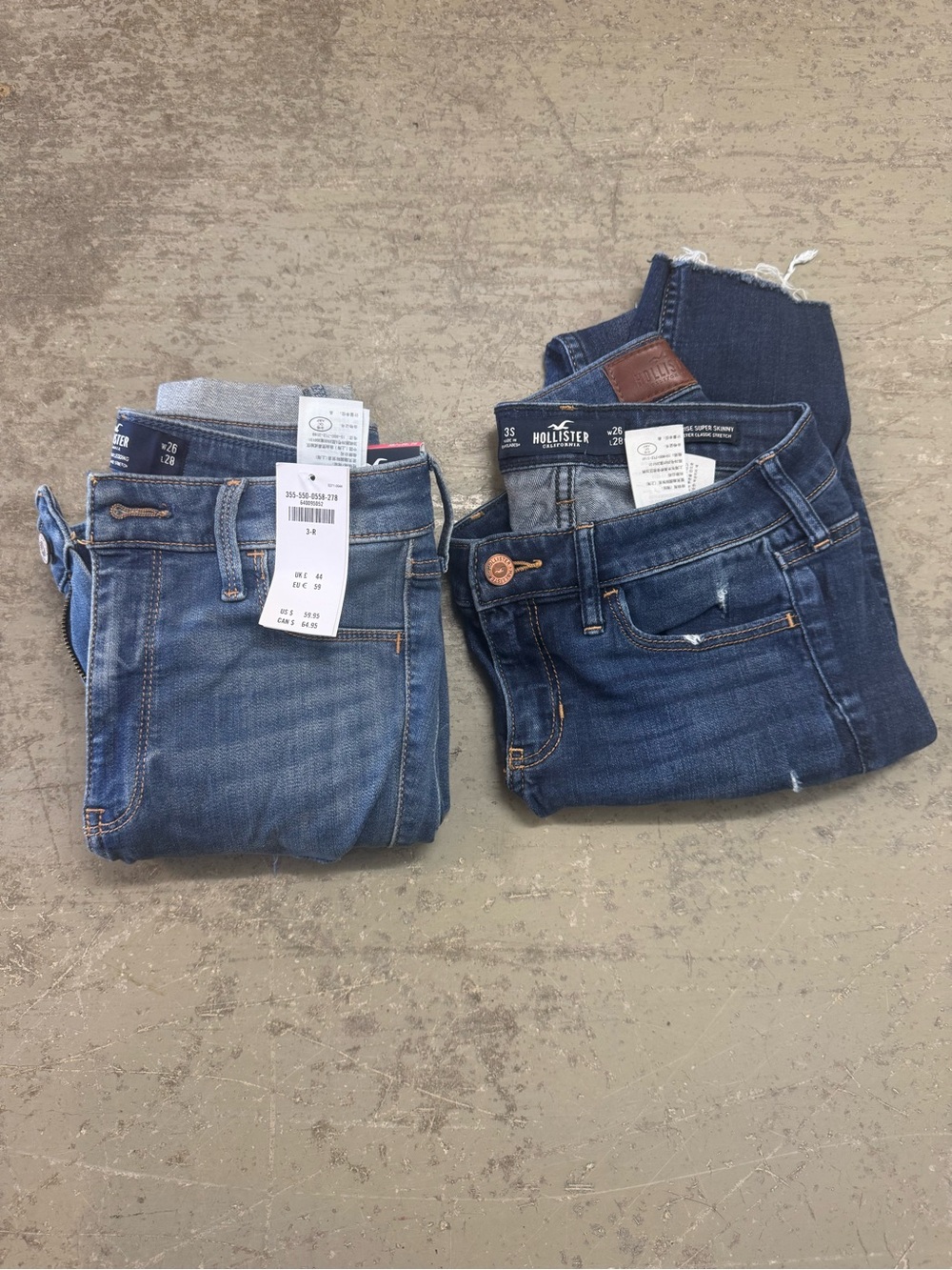 Hollister low rise super skinny & high rise leggings